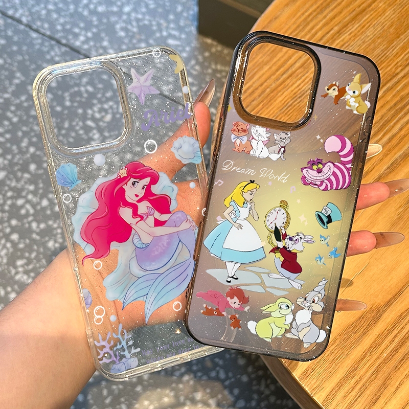 สีใสกากเพชร สำหรับรุ่นไอโฟน for iPhone16 7plus 8plus x xr xs 11 11pro max 12 12promax 13 13pro 14 15Promax ผมแดงเจ้าหญิง