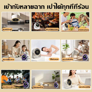 【รับประกัน20ป】พัดลมตั้งโต๊ะ พัดลมพกพา 8นิ้ว 60000mAh มอเตอร์เยอรมัน ปรับได้100ระดับ แบตในตัวแบตทนทานไม่ส่งเสียงรบกวน