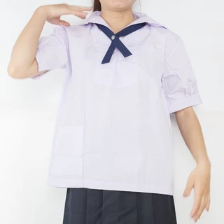 เสื้อนักเรียนทหารเรือ ตราชัยยะ *ไซส์เล็กกว่าสมอ* ใบเสร็จหมายเหตุไว้ ผ้าค็อตตอน