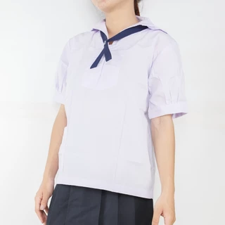 เสื้อนักเรียนทหารเรือ ตราชัยยะ *ไซส์เล็กกว่าสมอ* ใบเสร็จหมายเหตุไว้ ผ้าค็อตตอน