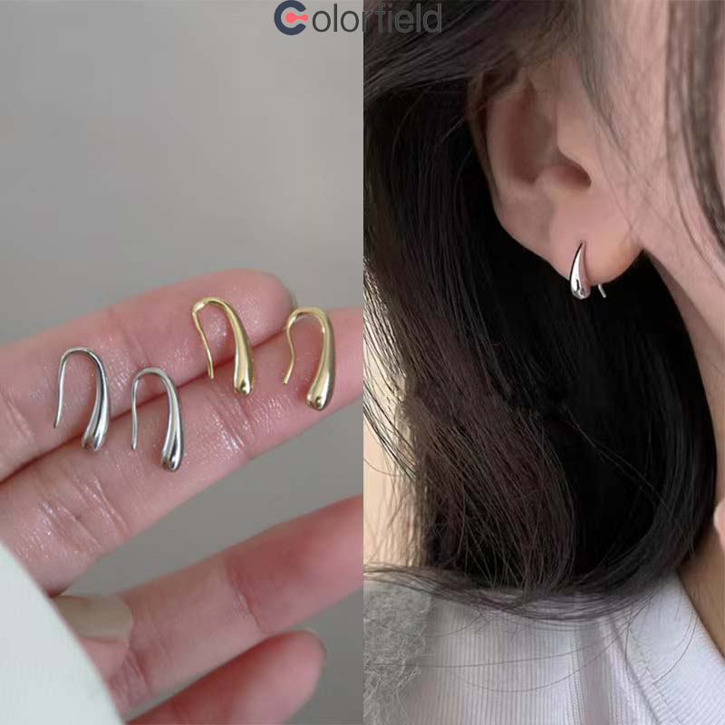 Colorfield หยดน้ําต่างหู แฟชั่น เรียบง่าย ย้อนยุค ขนาดเล็ก เข้ากับทุกการแต่งกาย สำหรับผู้หญิง ไม่ทําให้แพ้ง่าย