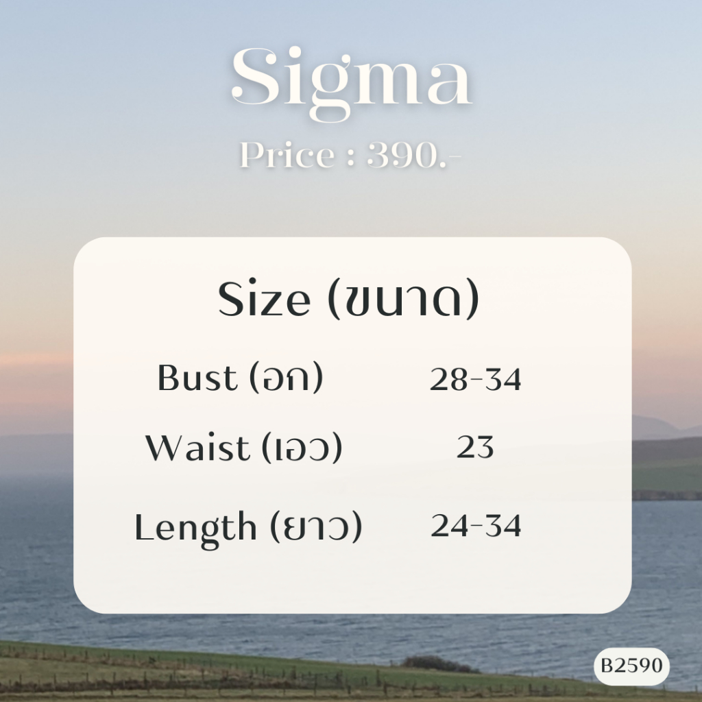 เสื้อคอถ่วง ผ้าเรย่อน ยืด ใส่สบาย B2590 l SIGMA  [ซื้อครบ1,000 แถมเครื่องประดับ]