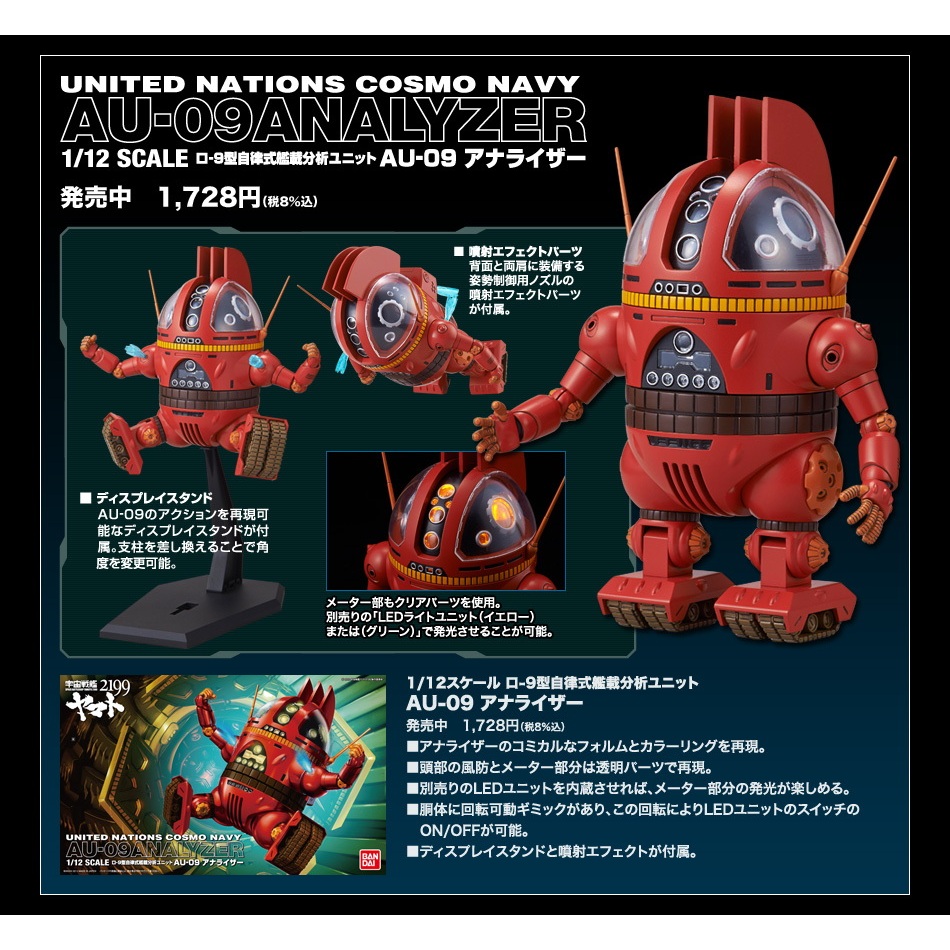 พลาสติกโมเดล เรือรบอวกาศยามาโตะ Space Battleship YAMATO 2199 ANALYZER 1/12 BANDAI JAPAN
