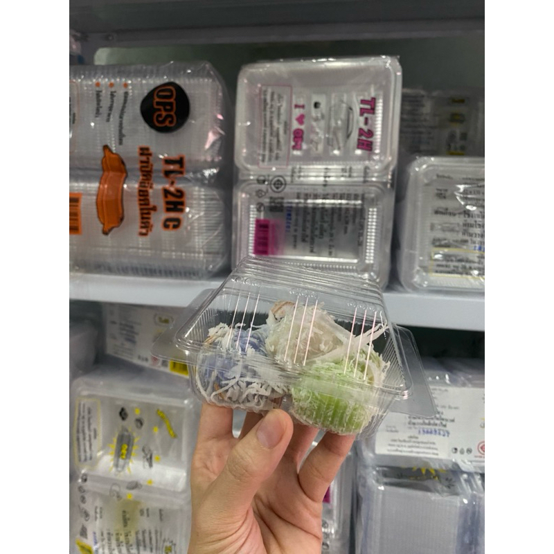 พร้อมส่งจ้าากล่องใสขนาด 02s ไม่ขึ้นไอน้ำ จำนวน100ใบ รูปที่ 2