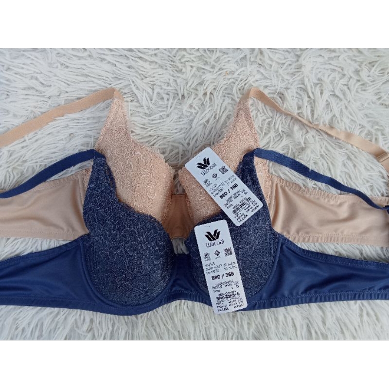 วาโก้ รุ่น WB90C3 มีโครงฟองบาง 2 ตะขอลูกไม้เต็มเต้า