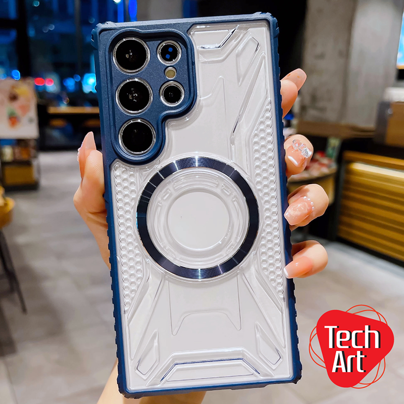 เคสแม่เหล็กในตัว สำหรับSamsung A06 A16(5G) A24(5G) A34(5G) A54(5G)มีมุมกันกระแทกขอบหยัก