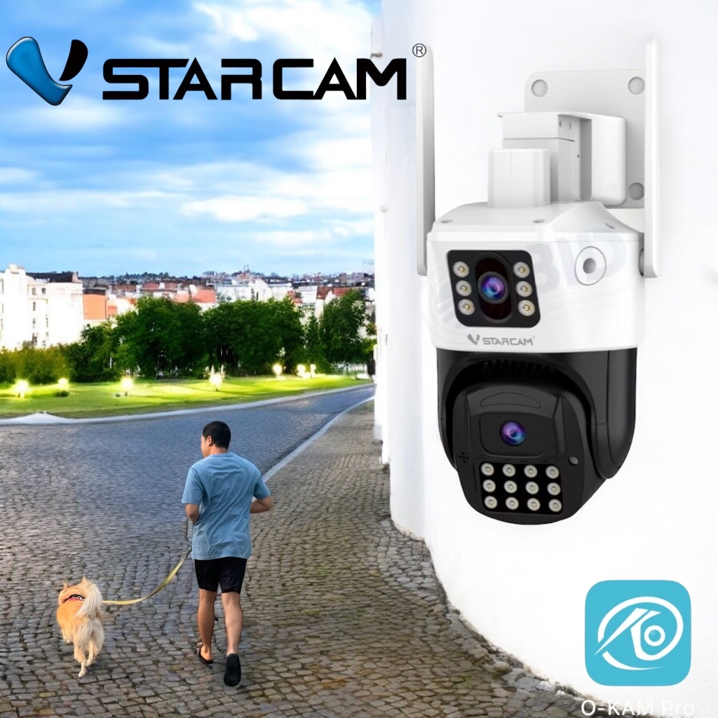 Gateway04 กล้องวงจรปิด Wi-Fi มี2กล้อง 2เลนส์ Vstarcam CS663DR หมุนได้ มี Ai มีไมค์ลำโพง