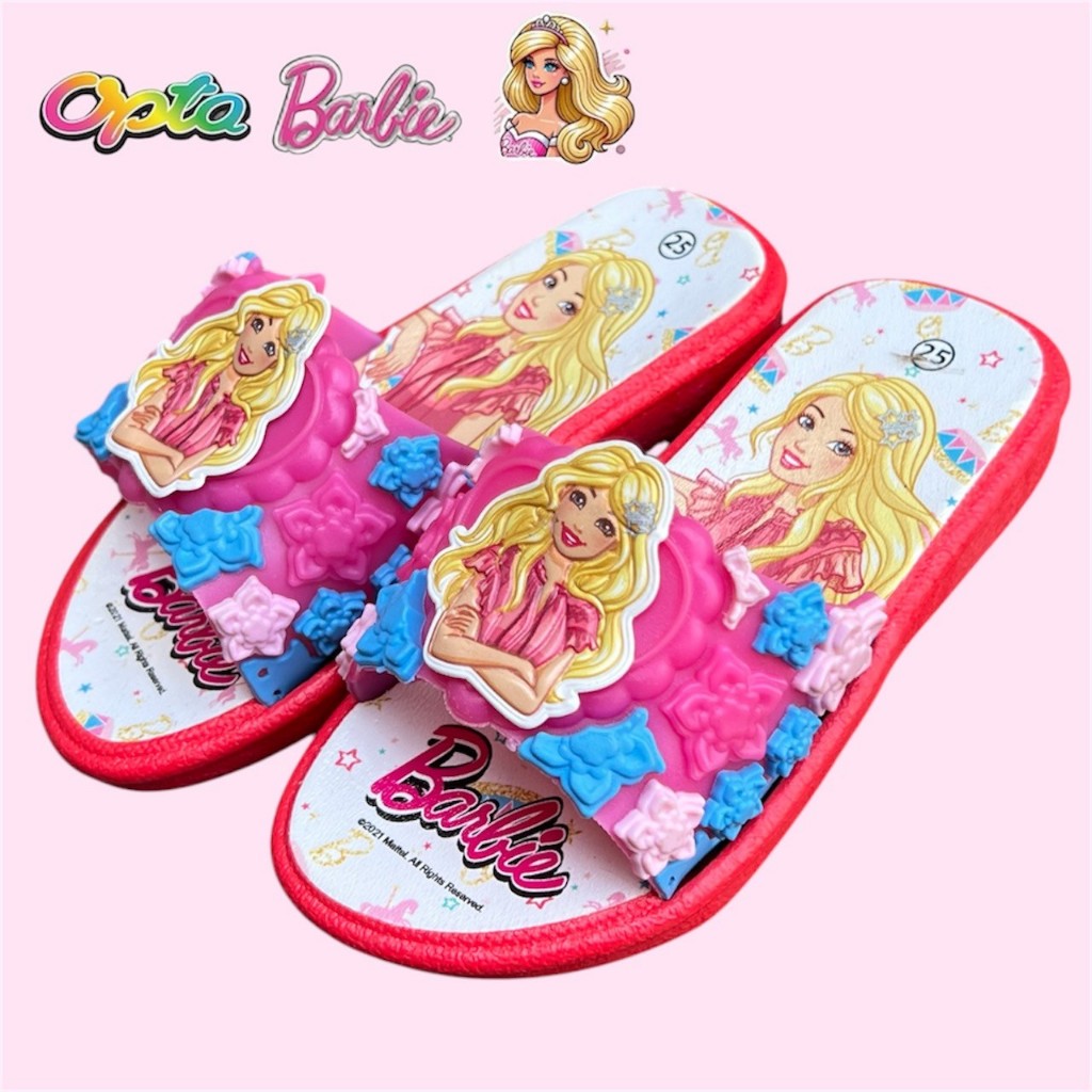 OPTA รองเท้าแตะเด็ก บาร์บี้ ลิขสิทธิ์แท้100% ใส่สบาย มีพร้อมส่งจัดส่งทุกวัน