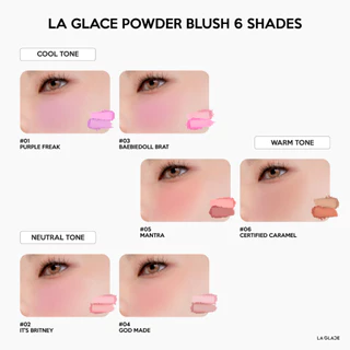 La Glace Brattitude Two Tone Powder Blush บลัชฝุ่นทูโทนลากลาส🍎