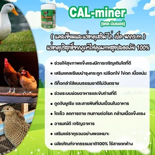CalMinerแคลมินเนอร์2,000ก.อาหารเสริมไก่เป็ดนกกระทาแคลเซียมและแร่ธาตุเสริม เข้มข้นเกรดพิเศษ##ส่งฟรี##