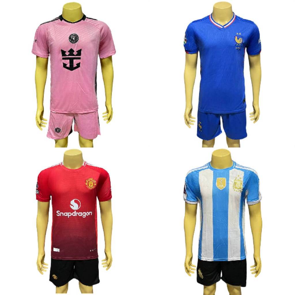 เสื้อกีฬา ชุดฟุตบอลผู้ชาย  เกรดA ชุดฟุตบอล ทีมชาติ ทีมแมนยู ได้เสื้อ + กางเกง คุณภาพพรีเมี่ยม ถ่ายจากงานจริง
