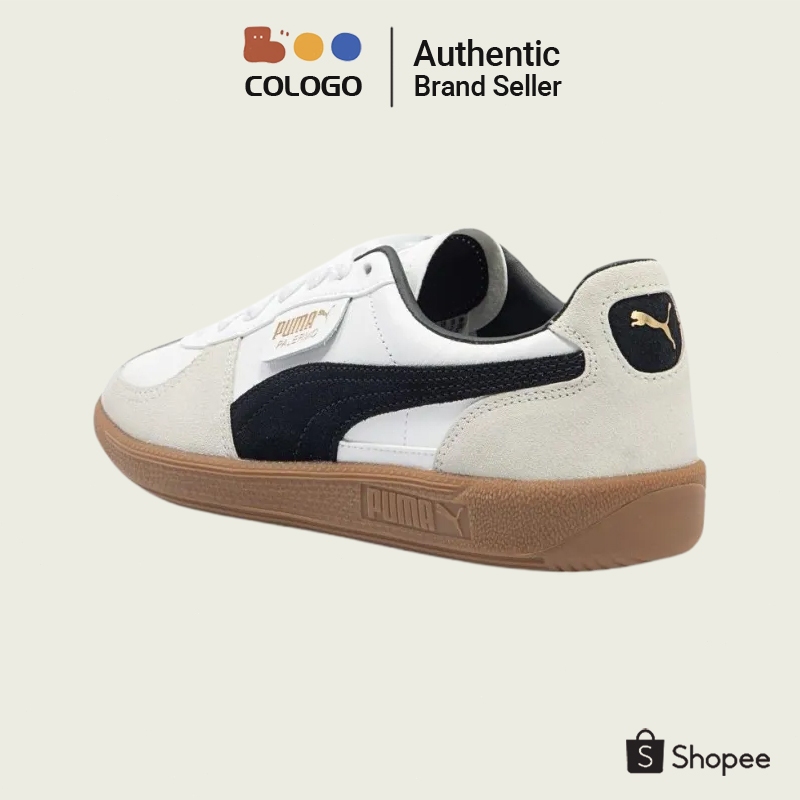 ของแท้ 100% PUMA Palermo Leather Unisex รองเท้าหุ้มข้อต่ำ 396464-01