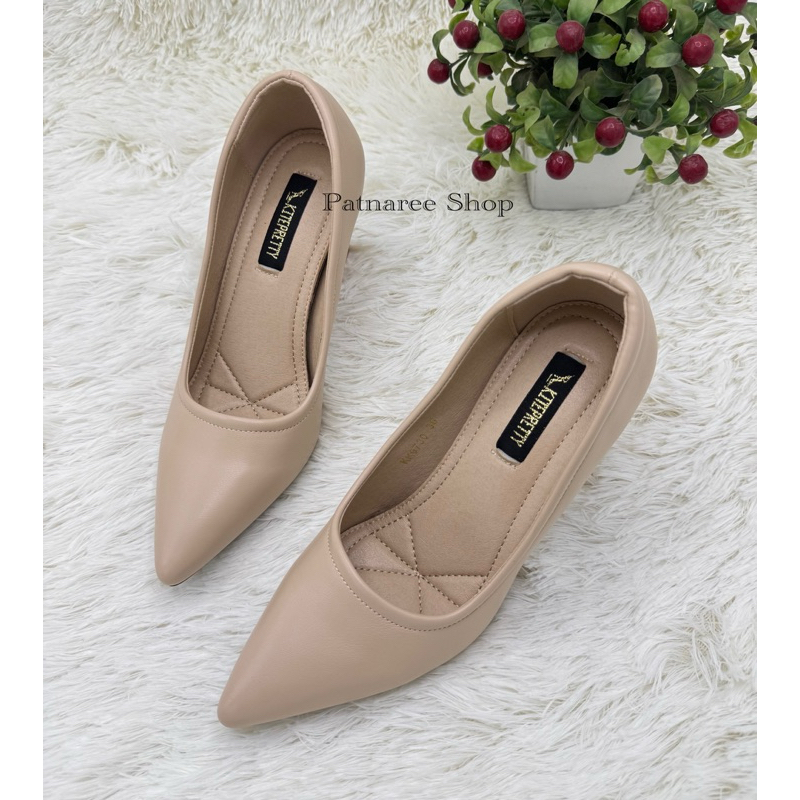 ⭐️พร้อมส่ง⭐️KITEPRETTY รุ่น K9730 รองเท้าคัชชูทำงาน หนังนิ่ม ส้นสูง 3 นิ้ว ปลายแหลม Size 35-40