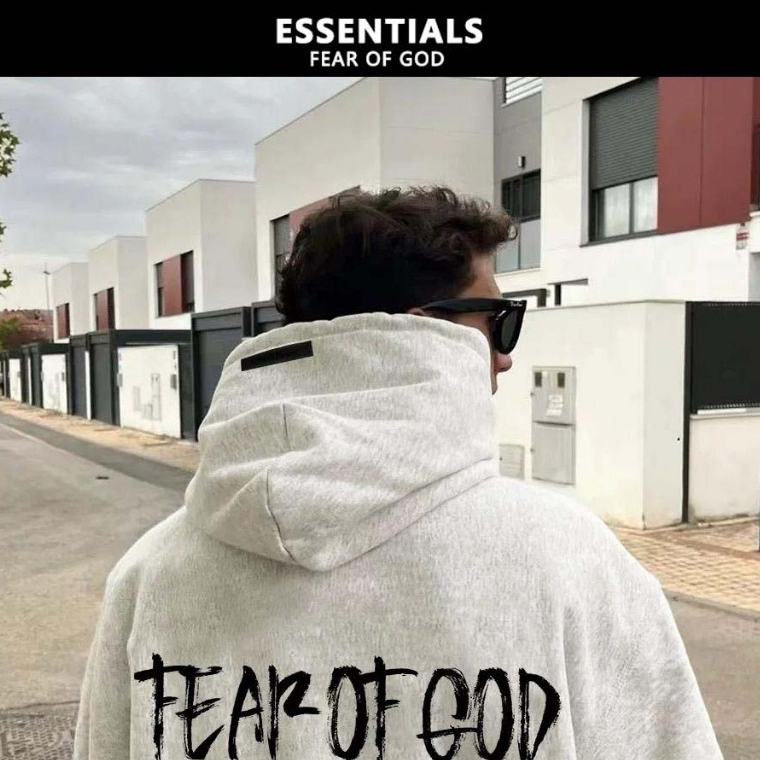 『ESSENTIALS』เสื้อฮู้ด FEAR OF GOD ESSENTIALS New York limited edition เสื้อมีฮู้ดพิมพ์ตัวอักษร