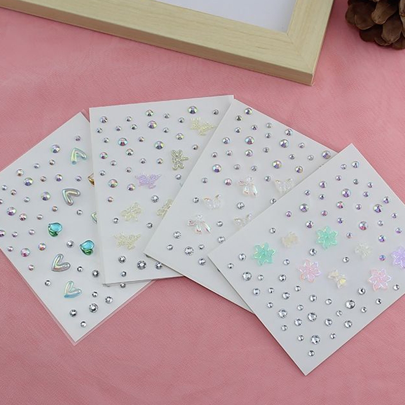 สติ๊กเกอร์แต่งหน้า ติดทน ติดนาน เพชร ประดับ DIY