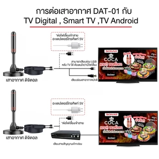 เสาอากาศทีวีดิจิตอล ราคาถูก รุ่น DVB-T2 DIGITAL TV ANTENNA เสารับสัญญาณทีวีดิจิตอล