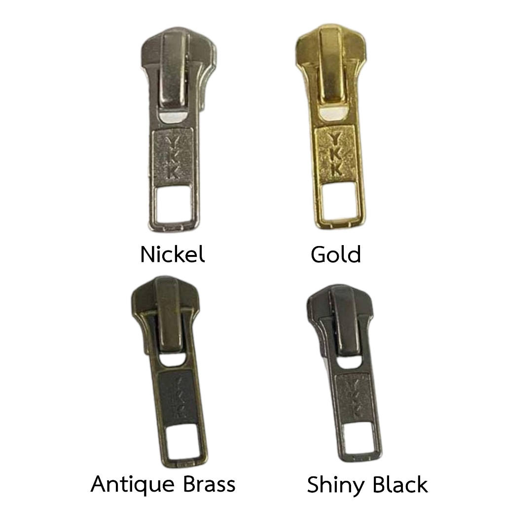 หัวซิปล็อค เบอร์3และเบอร์5 แบรนด์ YKK  Automatic lock slider สำหรับใช้กับฟันเหล็ก