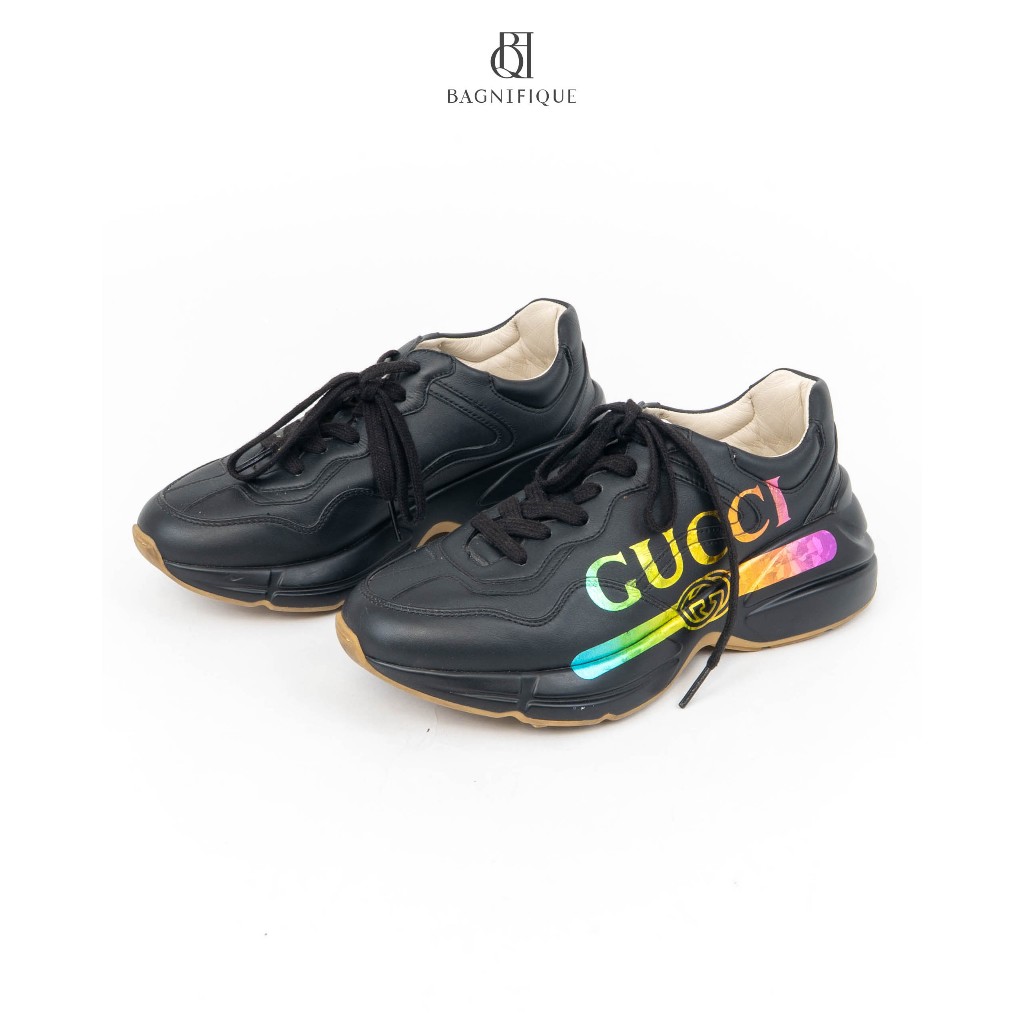 G U C C I SNEAKER 36 BLACK TITANIUM