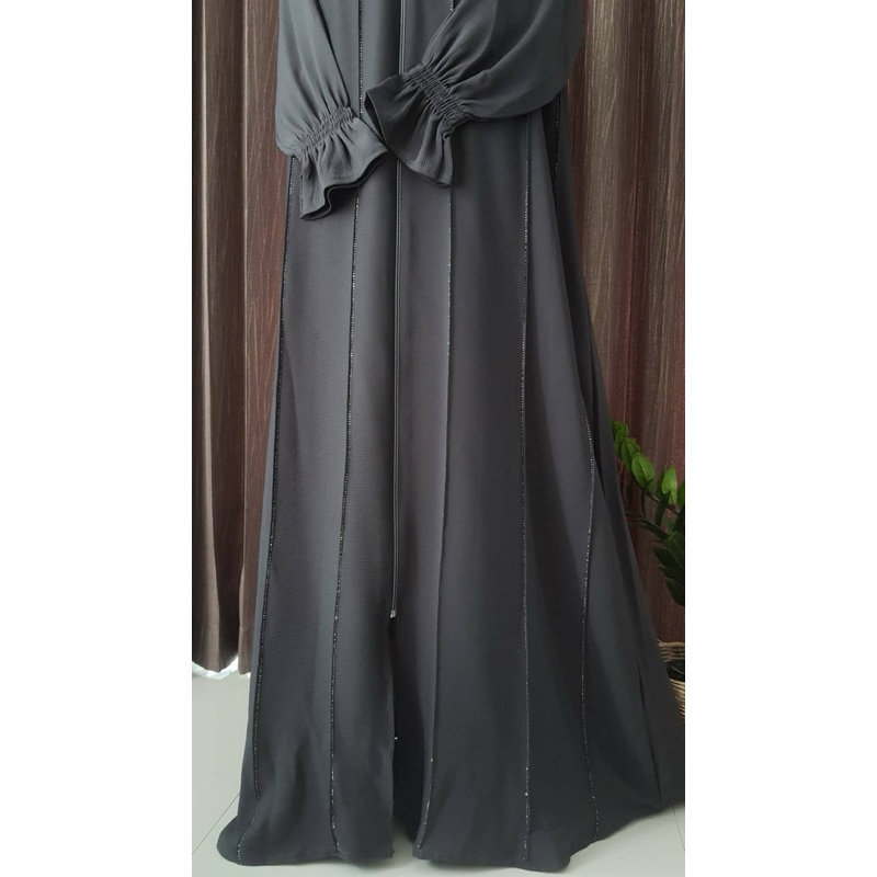 พร้อมส่ง!!🇸🇦🇹🇭Abaya Saudi ของแท้!! สีเทา เดรส ชุดมุสลิม💥