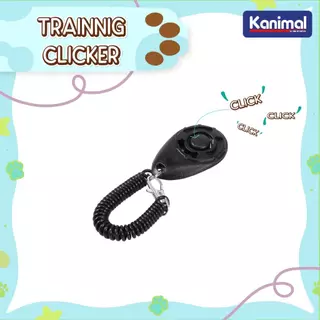 [71735] Kanimal Dog Clicker คลิกเกอร์ฝึกสุนัข อุปกรณ์สำหรับฝึกสุนัข ของเล่นสุนัข พร้อมสายคล้องมือ ขนาด 4x6 ซม. (สีดำ)