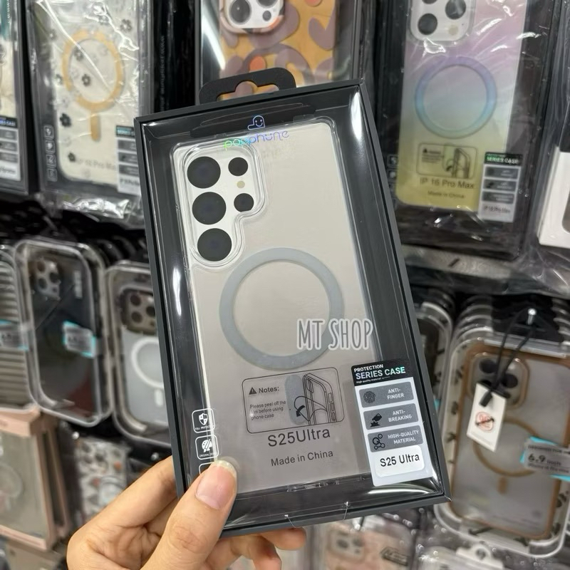 popphone เคสแม่เหล็กใส ไล่โทนสี สำหรับรุ่น Samsung S25 Ultra