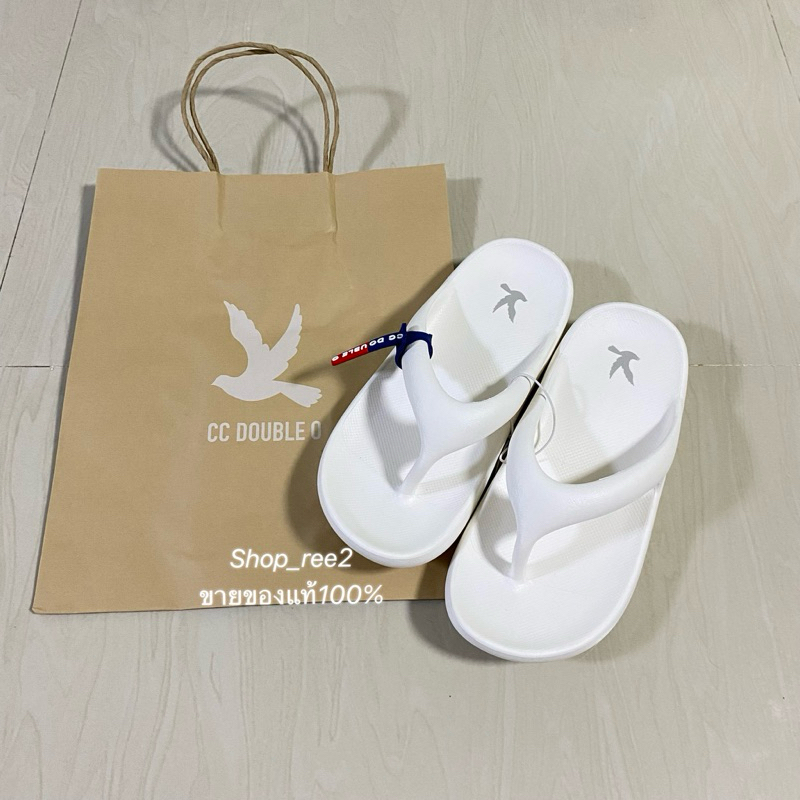 รองเท้าแตะ CC OO ของแท้ คอลใหม่ (มีถุงช็อป) รองเท้ามีแค่สีขาวสีเดียวค่ะ