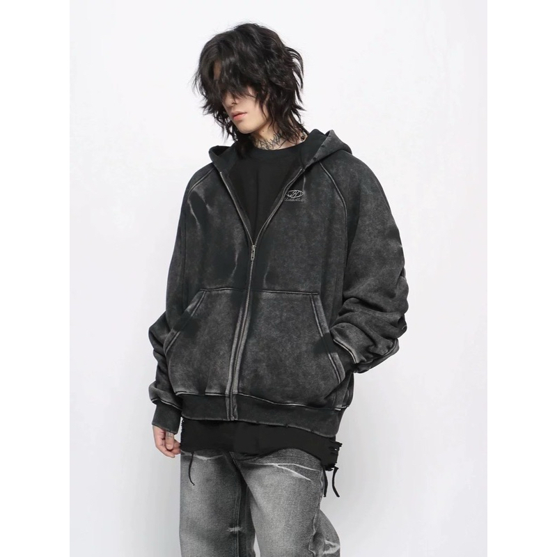 เสื้อหนาวแขนยาว faded hoodie