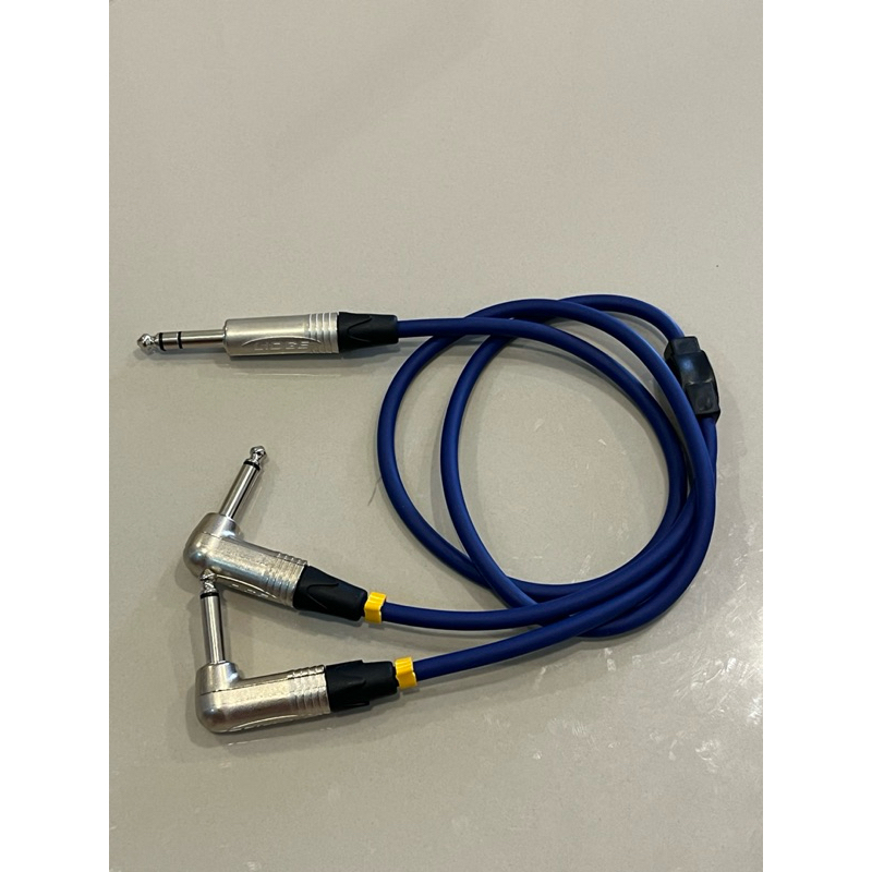 สายวายTRSงอ/ตรง1-แจ็คโมโนL/RทำจากสายชีลสเตอริโอของDynacomหัวโมโนของLidge