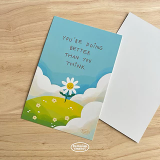 BMCK - quote postcard (มีซอง) การ์ดอวยพร ติดผนังตกแต่งห้อง