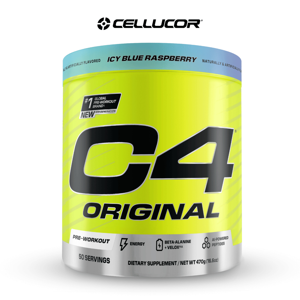 Cellucor C4 Pre-workout 30 servings and 50 servings - Icy Blue Razz Flavor (รสราสเบอร์รี่)