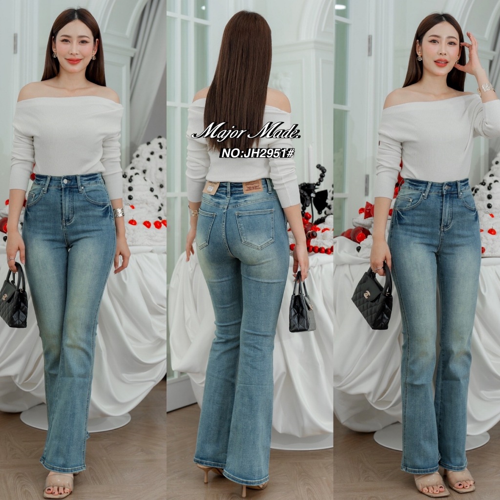 JH2951# กางเกงยีนส์ขาม้ายาว - รูปที่ 4