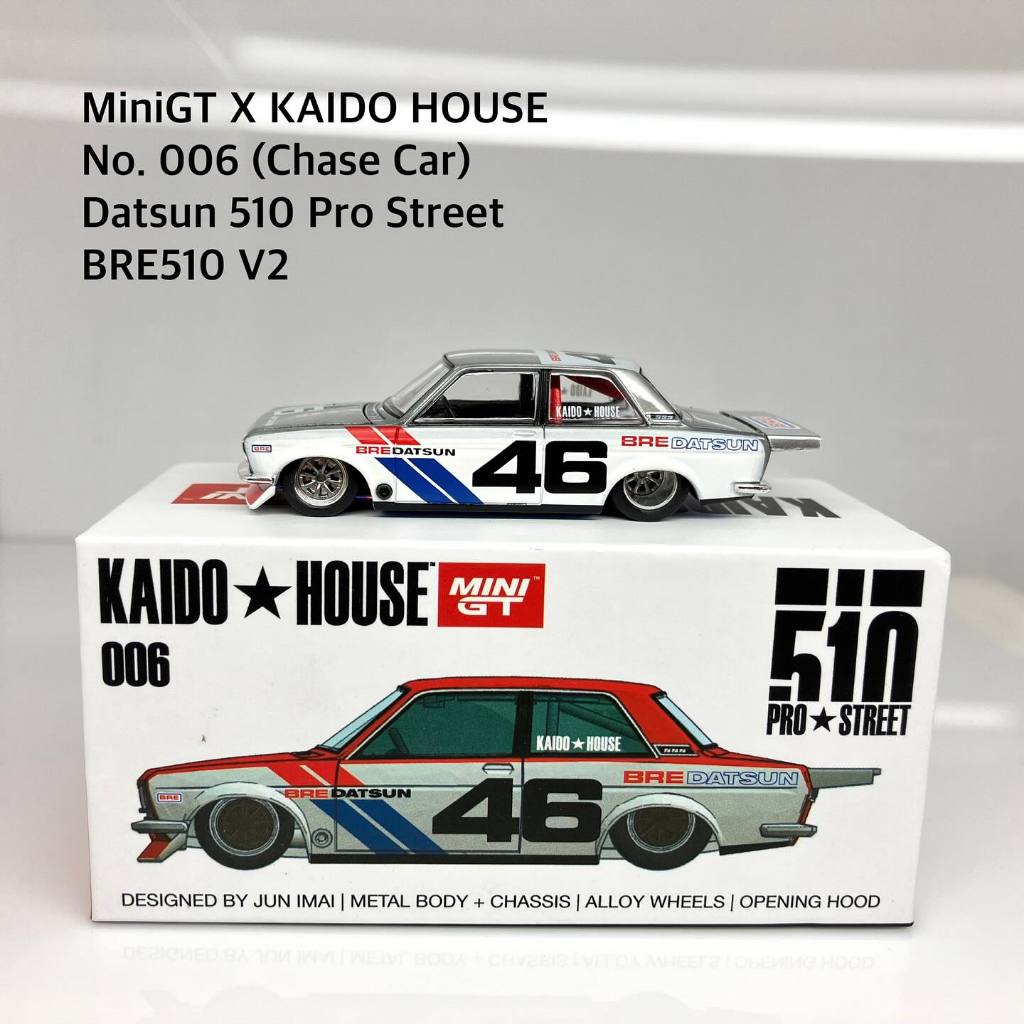 Kaidohouse x MINI GT Chase No. 006 Datsun 510 Pro Street BRE510 V2