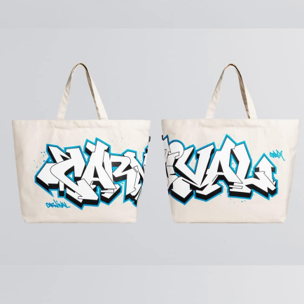 CARNIVAL CNVXSTASHA007ML STASH GRAFFITI TOTE BAG MULTI