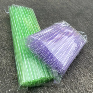 [ถูกสุด] หลอด หลอดดูดน้ำ (สั้น-ยาว-บิ๊ก) หลอดชานม ขายทีละ1ห่อ หลอดพลาสติก หลอดทำโมบาย หลอดเสียบไม้กฐิน คละสี