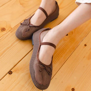 (พร้อมส่ง) CHUUCHOP (Size 35-43) -Twinkle mary jane รองเท้าคัชชูผู้หญิง ตาข่าย ระบายอากาศใส่สบาย ลุคมินิมอล (C8311)