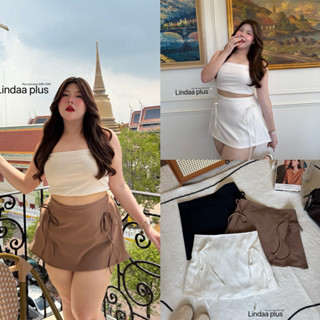 (LD) กางเกงกระโปรงรอบ โบว์เล็กๆ2ข้างสุดน่ารัก ผ้าบาบี้นิ่มยื…