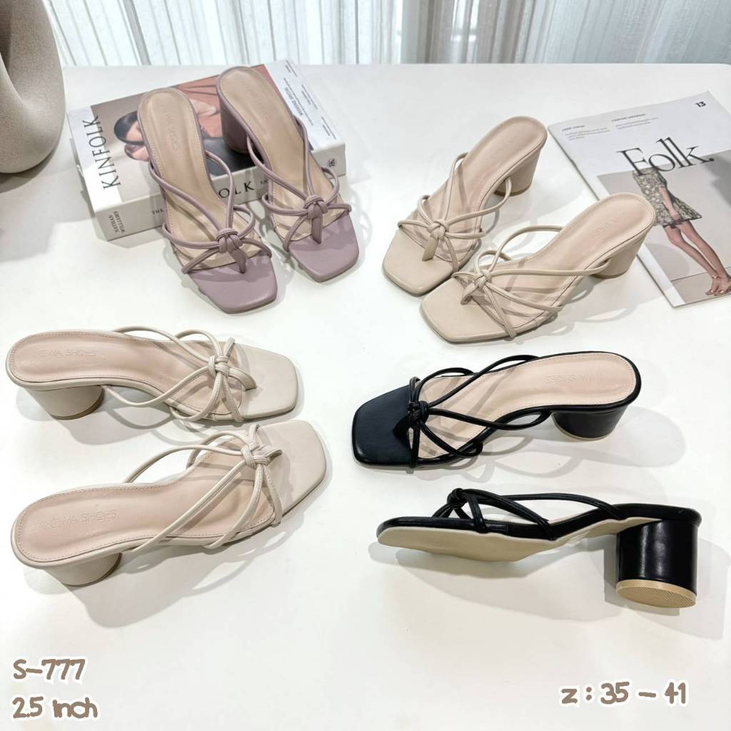 NIWA SHOES รองเท้าส้นสูง รองเท้าแฟชั่น 👠✨ ลุคสวยย สุดคูล แมทช์กับทุกลุคทุกseason🌈 รุ่น S-777