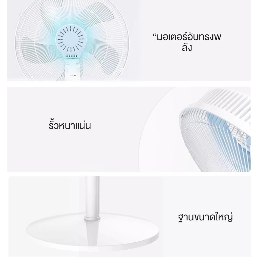 🔥ของแท้ 100%🔥พัดลมไฟฟ้า พัดลมไฟฟ้าเสียงเงียบ พร้อมรีโมท สำหรับใช้ในบ้าน 5 ใบพัด พัดลม 16 นิ้ว - รูปที่ 5