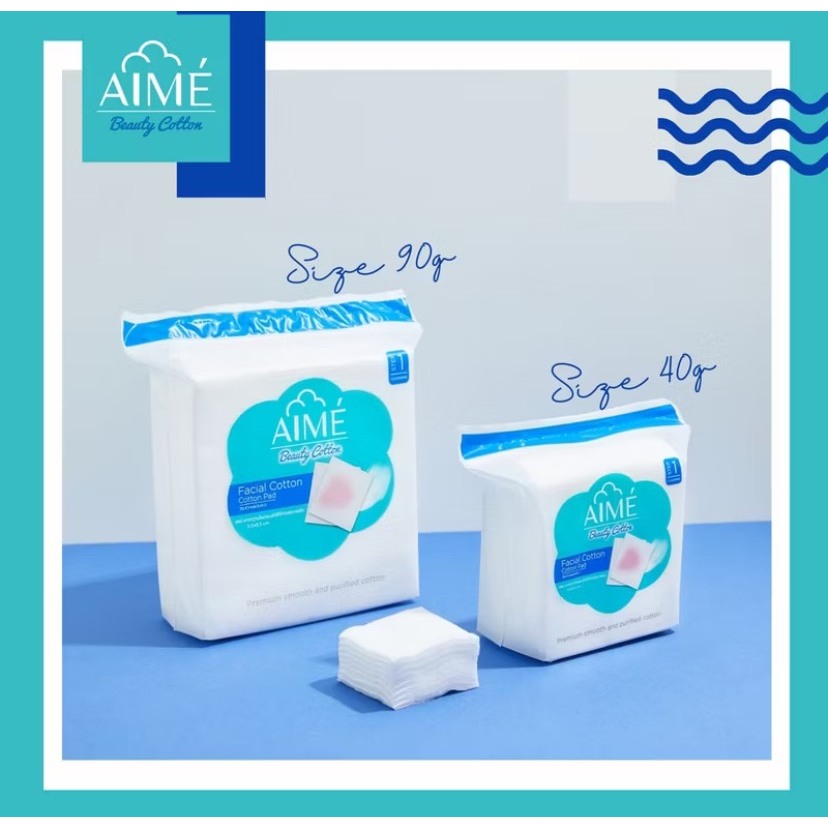 Aime เอเม่ สำลีแผ่นทำความสะอาดผิวหน้า 60 / 150 / 220 แผ่น เช็ดทำความสะอาดเครื่องสำอาง เนื้อละเอียด ไม่เป็นขุย - รูปที่ 4