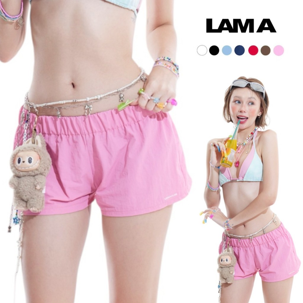 Leady short กางเกงเอวต่ำ LAMACLUBB รีวิวขาสั้นผ้าร่ม ทรงสปอร์ต ใส่สบายทุกสไตล์