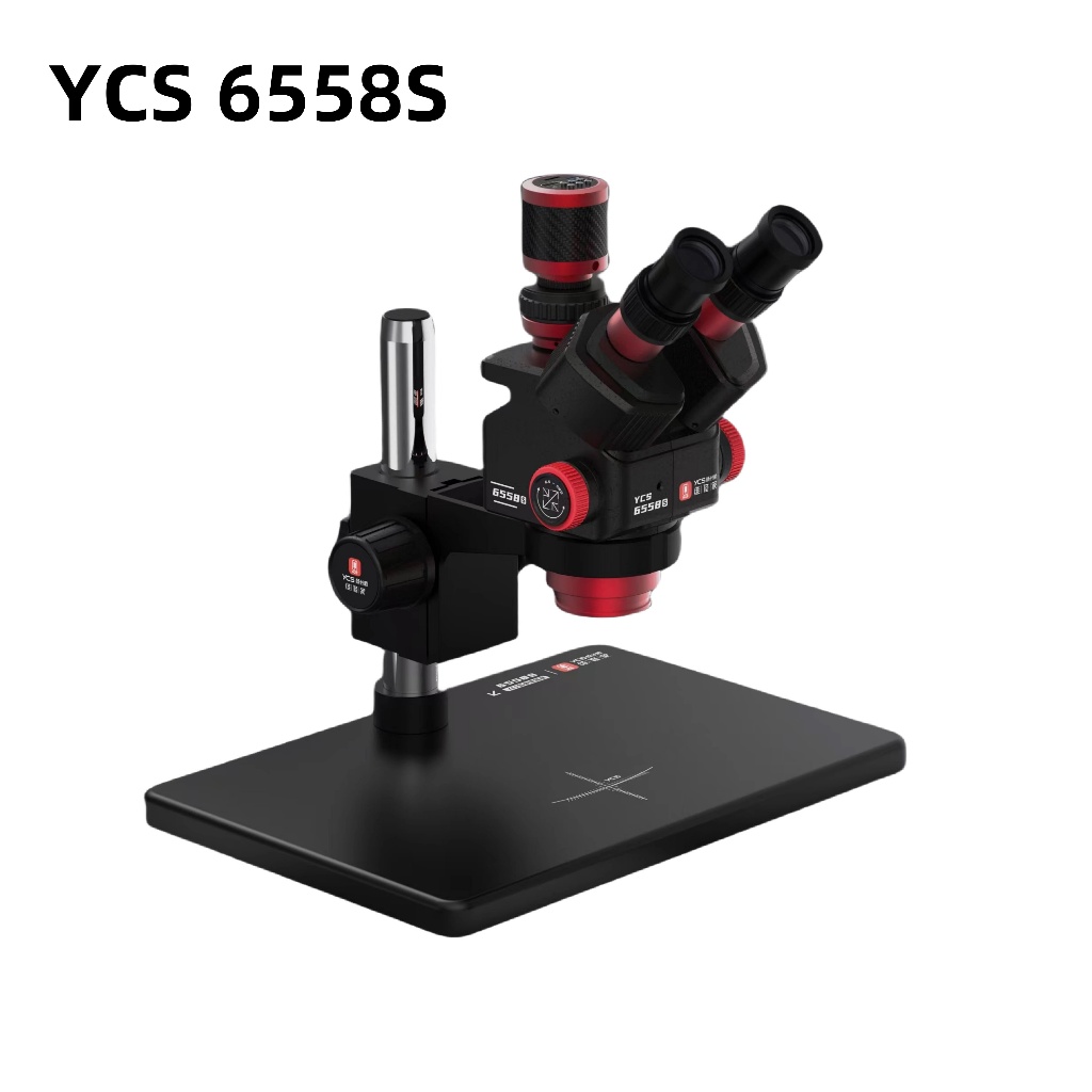 YCS 6558S กล้องจุลทรรศน์ 3 ตา + กล้อง 4K กำลังขยาย 40X-2000X สำหรับนักศึกษาและนักวิจัย