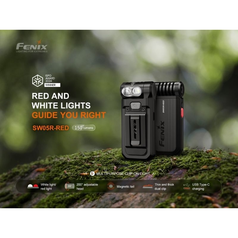 ไฟฉาย Fenix Flashlights SW05R-RED RED AND WHITE LIGHTS CAPTURE TRUTH IN SIGHT : สินค้ารับประกัน 1 ปี