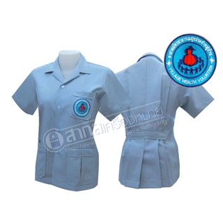 เสื้อสวยตรงปก ซาฟารีอสม.ปกฮาวาย SAKOL แยกชาย-หญิง งานตัดปราณ…