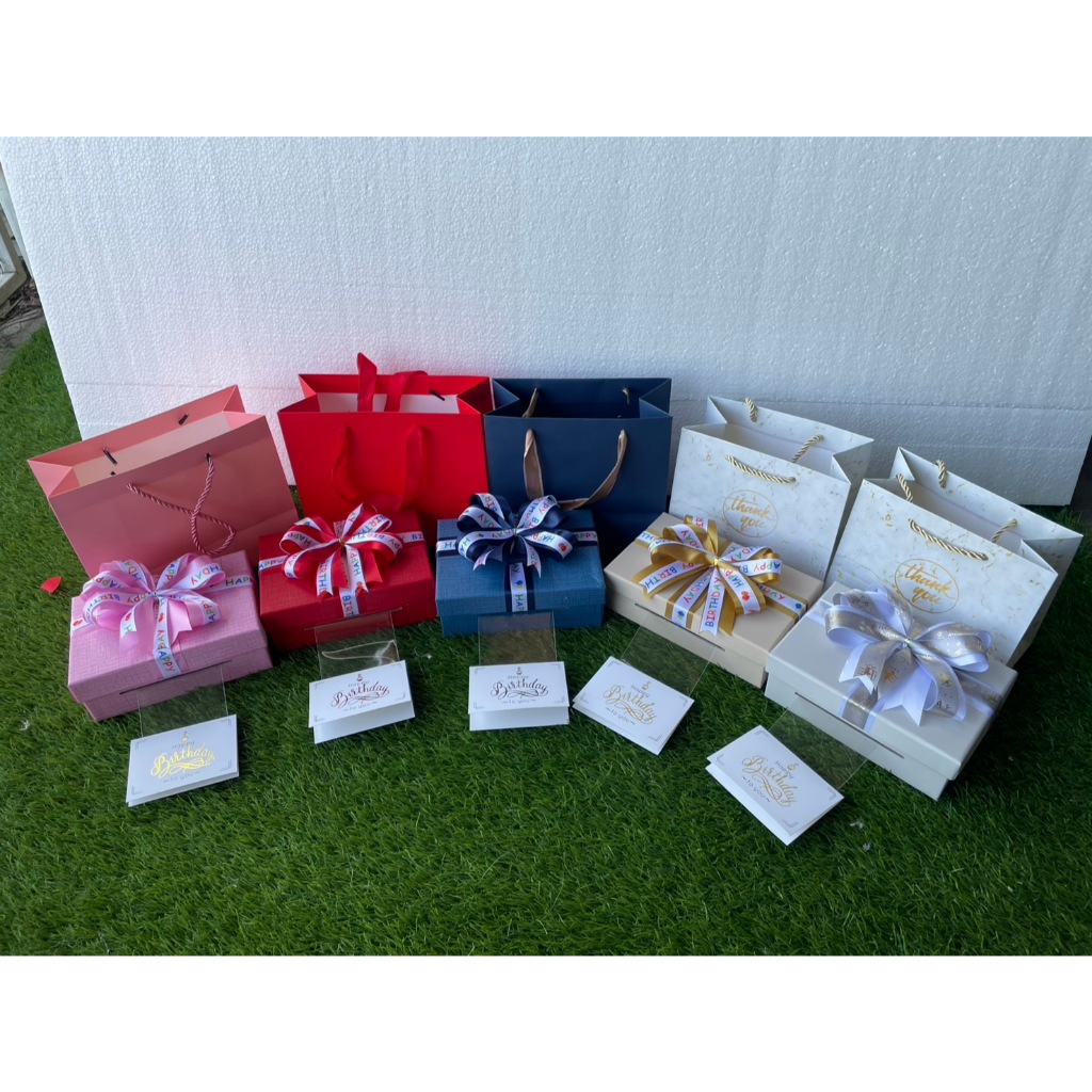 ของขวัญวันเกิด กล่องของขวัญดึงเงิน ใส่เงินเอง ได้ 10-50ใบ พร้อมถุงหิ้ว อุปกรณ์ครบเชต