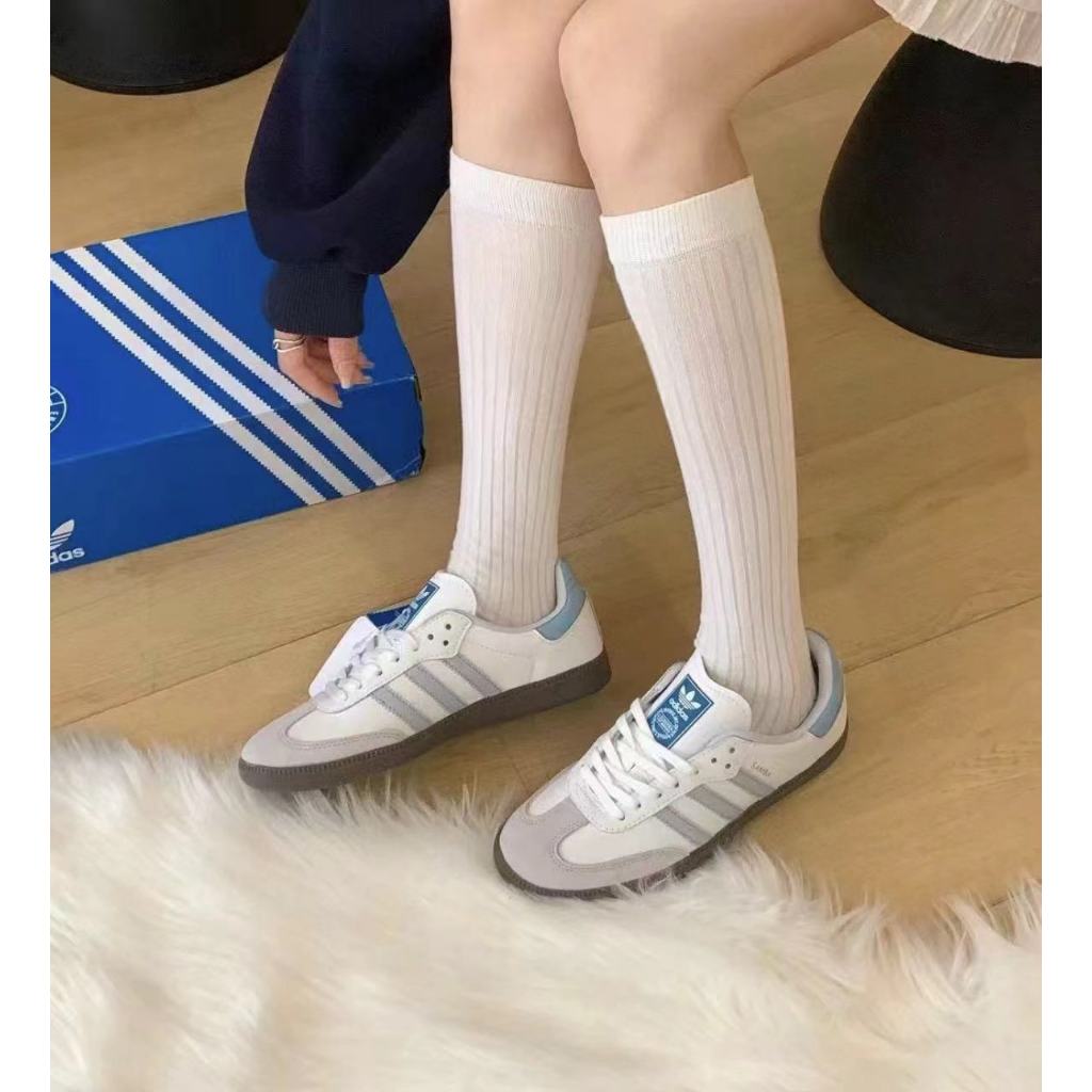 （รับประกันของแท้ 100%）adidas originals Samba OG ID2055 น้ำเงินขาว