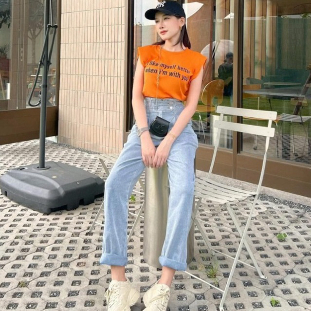 ชุดเข้าเซตสีส้มยีนส์ ป้ายงาน Jidapa Style งานใหม่มือ1 ป้ายห้อย  Size XL