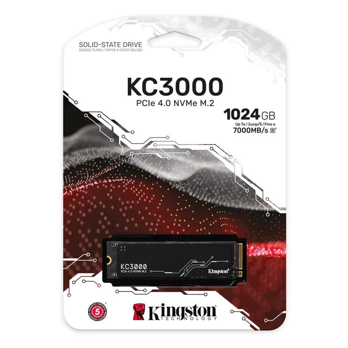 ของแท้ Kingston KC3000S/1024G ฟอร์มแฟกเตอร์: M.2 2280 ความจุ: 1TB ความเร็วในการเขียนข้อมูล:7,000MB/s