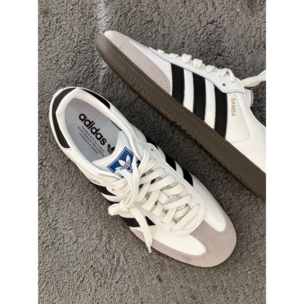 【โปรโมชั่น】Samba OG White/Black รองเท้ากีฬาเทรนด์ใหม่สำหรับผู้ชายและผู้หญิง