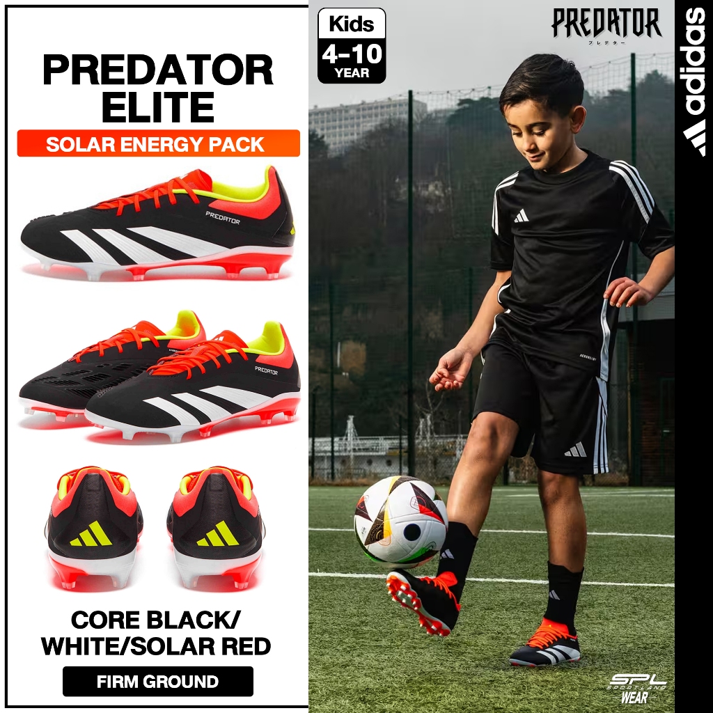 Adidas อาดิดาส รองเท้าฟุตบอล รองเท้าสตั๊ด สำหรับเด็ก KD Predator Elite Firm Ground IG7746 (4300)