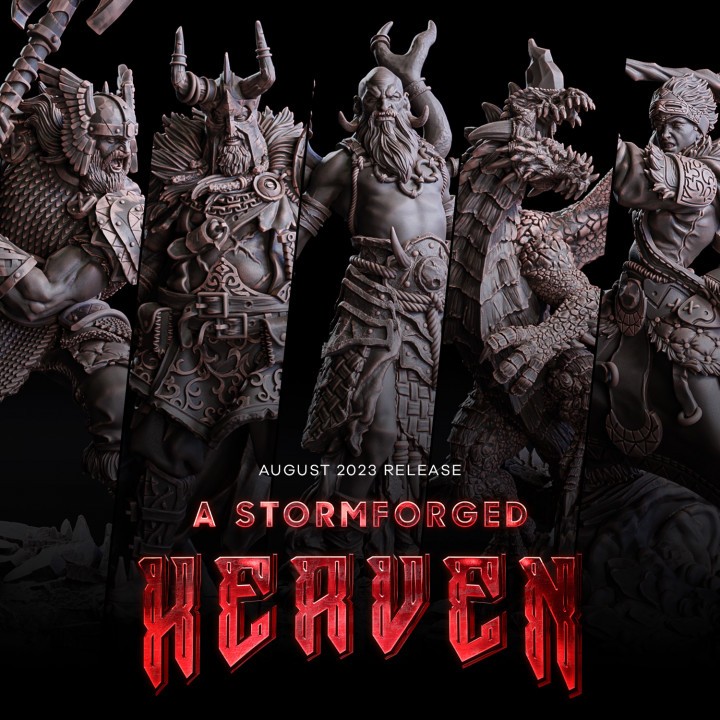 DnD Miniature I A Stormforged Heaven Iโมเดลบอร์ดเกม (งานเรซิ่นยังไม่ลงสี) ฐาน 1-2 นิ้ว